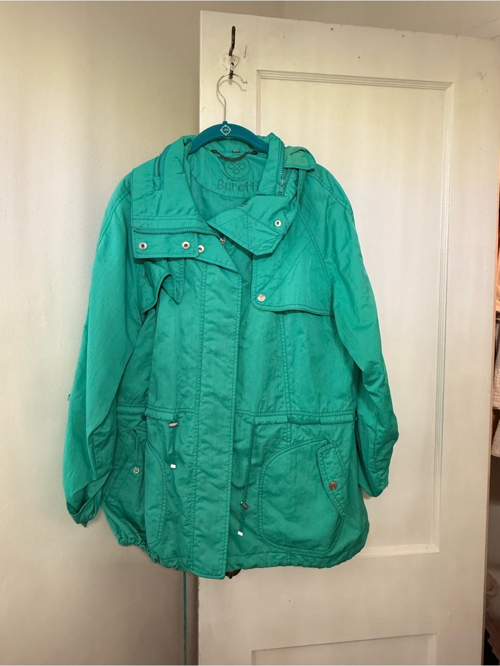Women’s Teal Utility Jacket with Hood